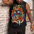 Big & Tall Graphic Skull Tank Top for big men