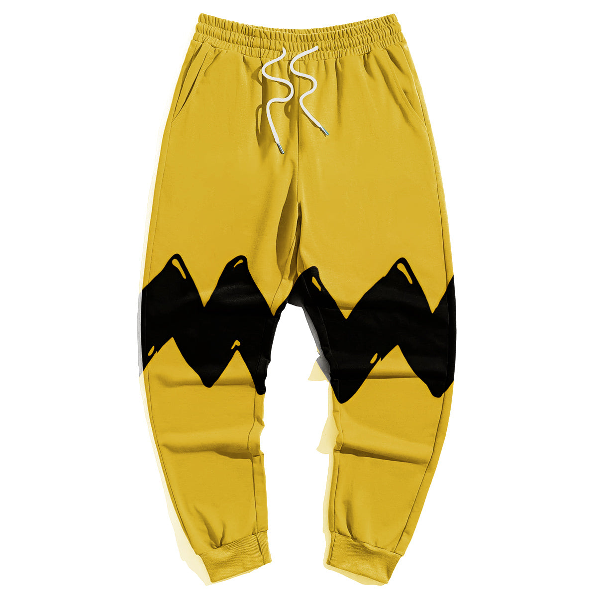 Big & Tall Yellow Graffiti Athletic Pants for big men