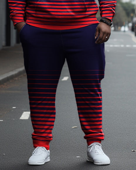 Big & Tall Colorblock Hoodie Sweatpants Set for big men view 3