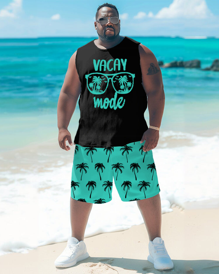 Big & Tall Hawaiian Two-piece Set for big men view 1