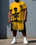 Big & Tall Graphic Smiley Skull Two-piece Set for big men view 1
