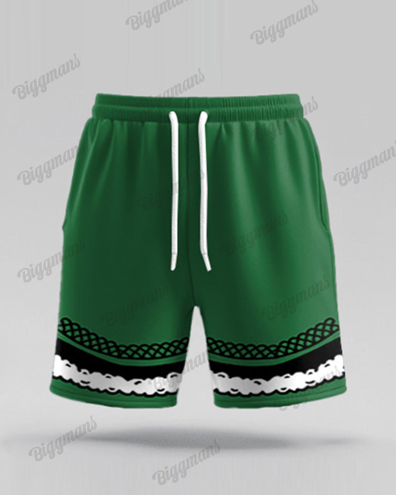 Big & Tall Streetwear T-Shirt Shorts Set for big men view 3