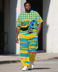 Big & Tall Streetwear T-Shirt Pants Set for big men view 1