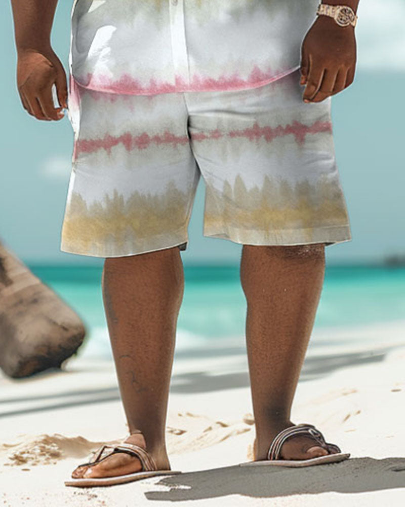 Big & Tall Hawaiian Gradient Graphic Jeans for big men view 3