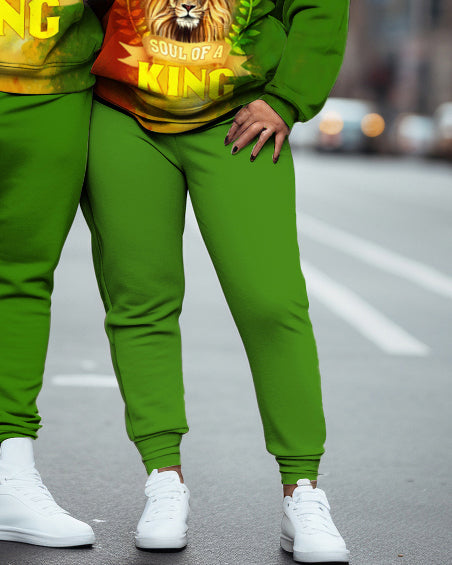 Big & Tall Colorblock Hoodie Sweatpants Set for big men view 4