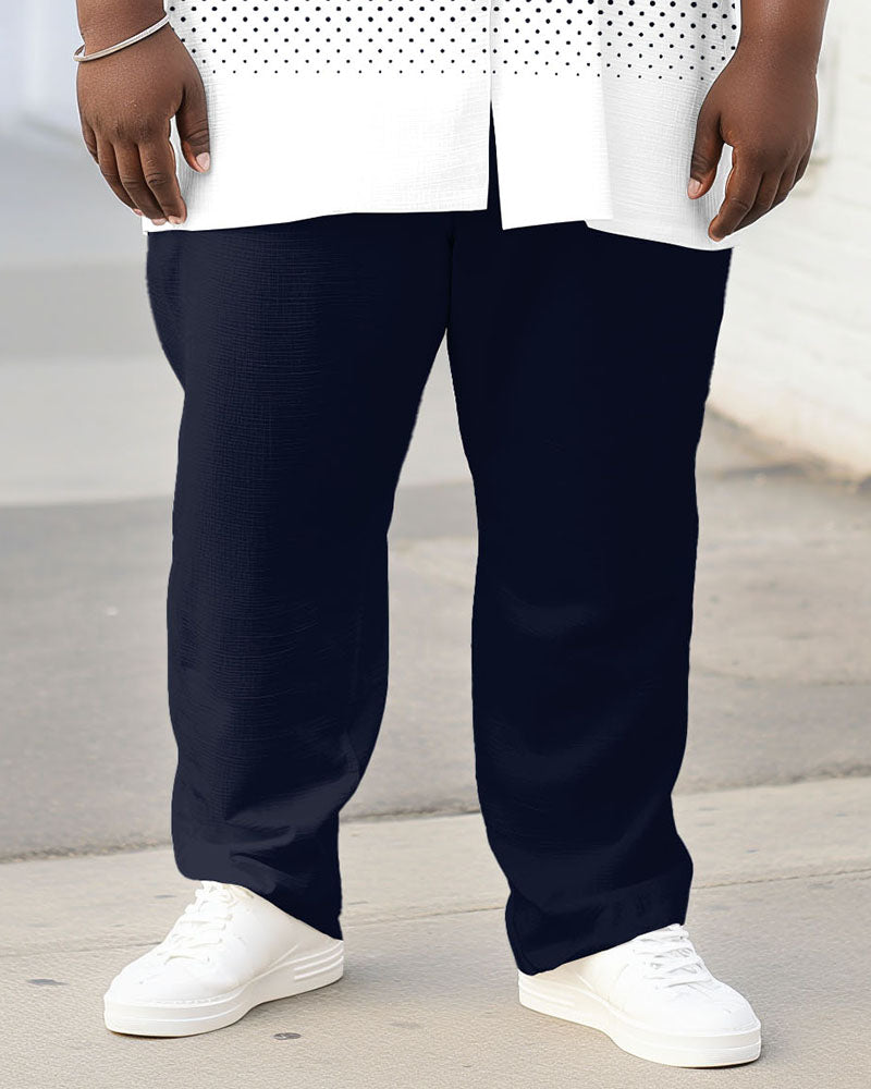 Big & Tall Gradient Geometric Graphic Jeans for big men view 3
