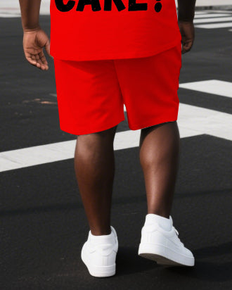 Big & Tall Graphic Streetwear Two-piece Set for big men view 3