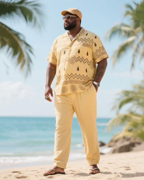 Big & Tall Graphic T-Shirt Pants Set for big men view 1