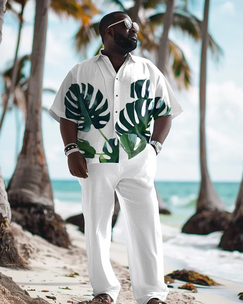 Big & Tall Graphic T-Shirt Pants Set for big men view 1