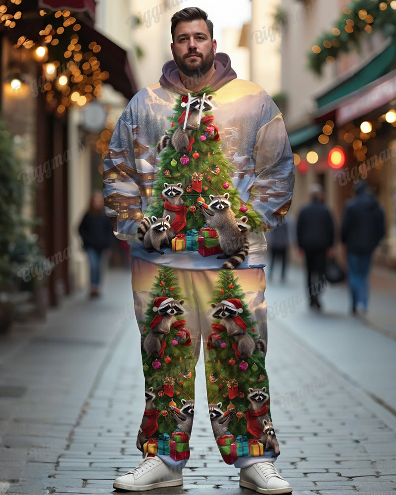 Big & Tall Graphic Hoodie Sweatpants Set for big men view 1