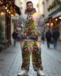 Big & Tall Graphic Hoodie Sweatpants Set for big men view 1