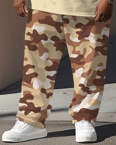 Big & Tall Graphic Camouflage Two-piece Set for big men view 3
