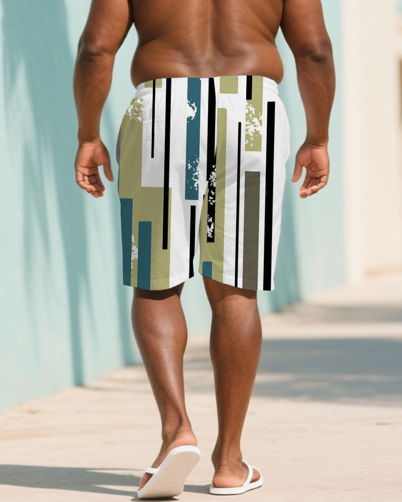 Big & Tall Hawaiian Geometric Pants for big men view 2