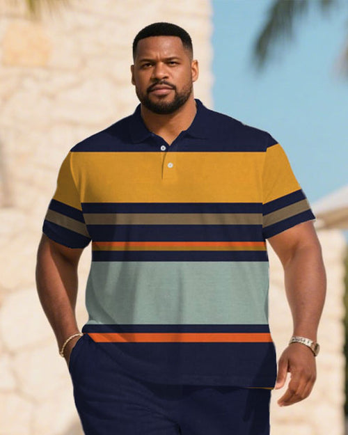 Big & Tall Blue Striped Jeans for big men view 2