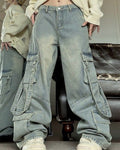 Big & Tall Denim Washed Vintage Jeans for big men view 1