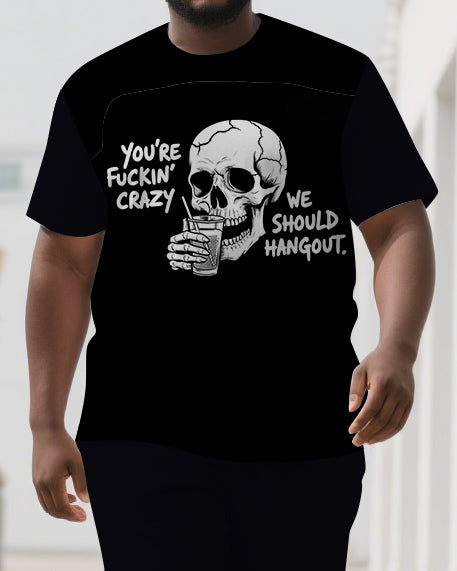 Big & Tall Skull Two-piece Set for big men view 2