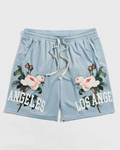 Big & Tall Floral Streetwear Athletic Shorts for big men