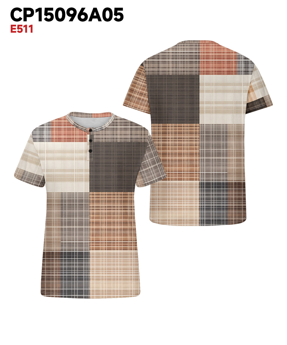Big & Tall Geometric Plaid Graphic T-Shirt for big men view 3