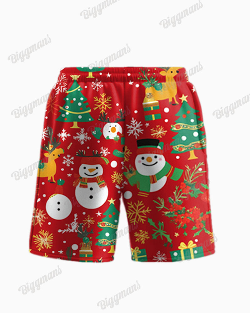 Big & Tall Graphic T-Shirt Shorts Set for big men view 4