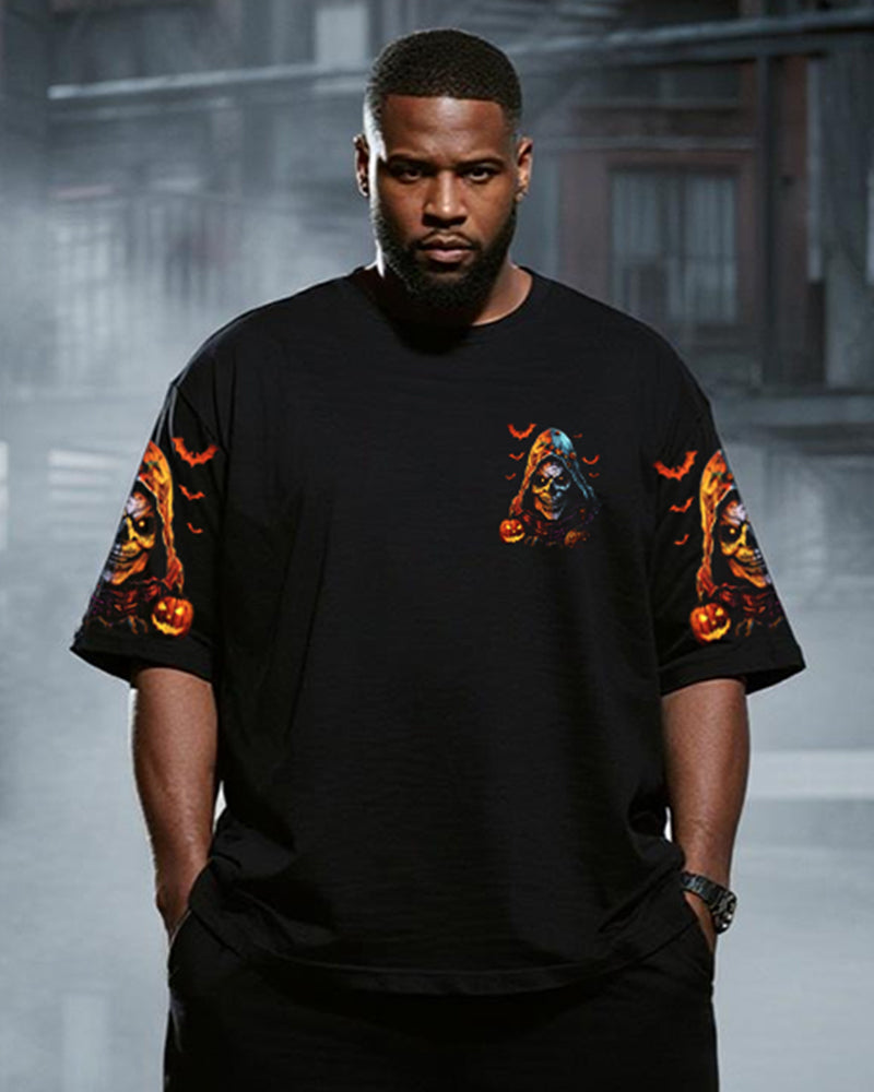 Big & Tall Graphic Graffiti T-Shirt Pants Set for big men view 5