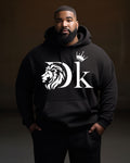 Big & Tall Graphic Graffiti Hoodie Sweatpants Set for big men