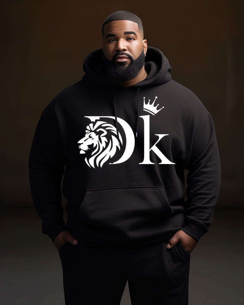 Big & Tall Graphic Graffiti Hoodie Sweatpants Set for big men