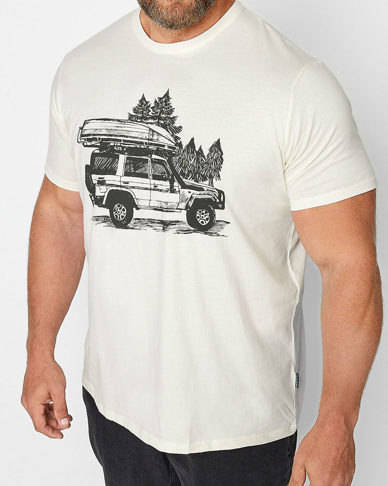 Big & Tall White Graphic T-Shirt for big men view 2