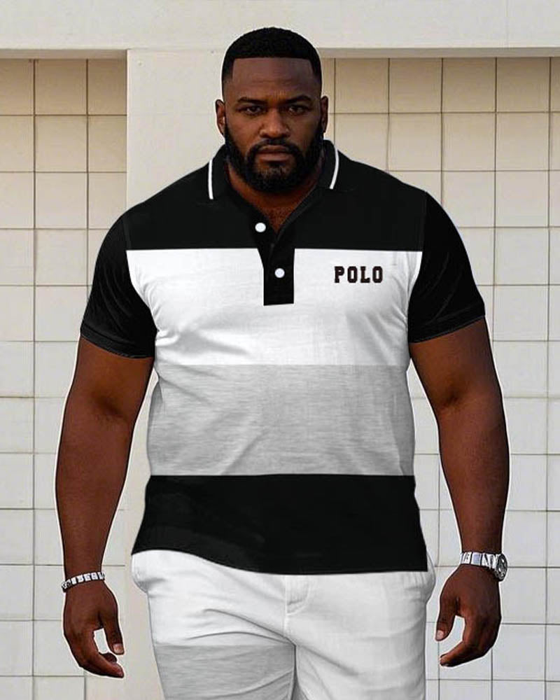 Big & Tall Black White Hawaiian Jeans for big men view 2