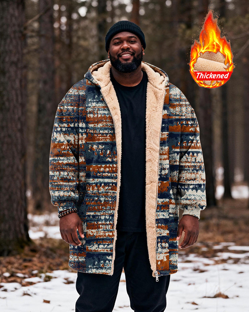Big & Tall Striped Vintage Hoodie for big men view 1