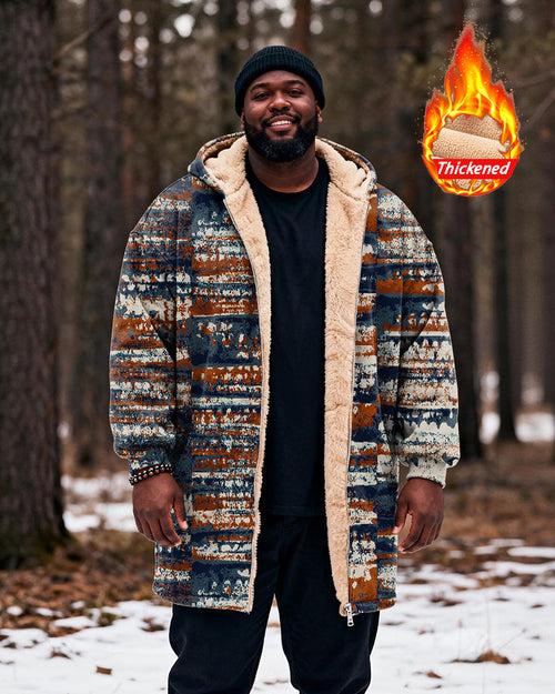 Big & Tall Striped Vintage Hoodie for big men view 1