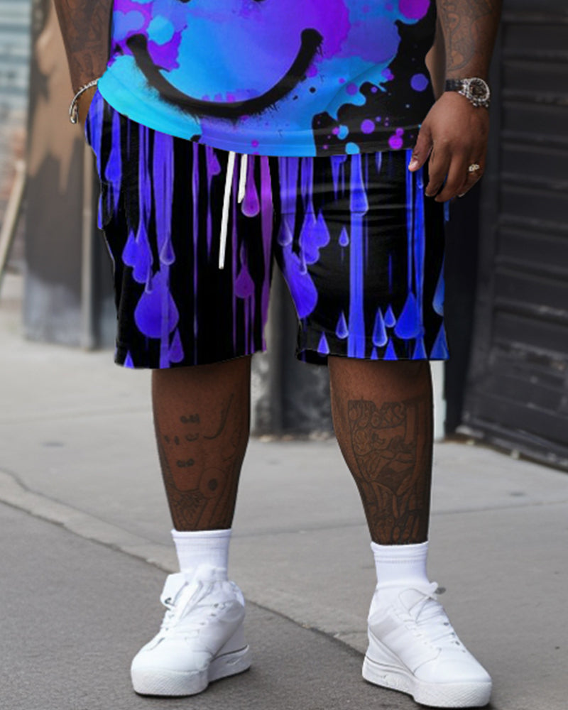 Big & Tall Graphic Smiley Two-piece Set for big men view 3