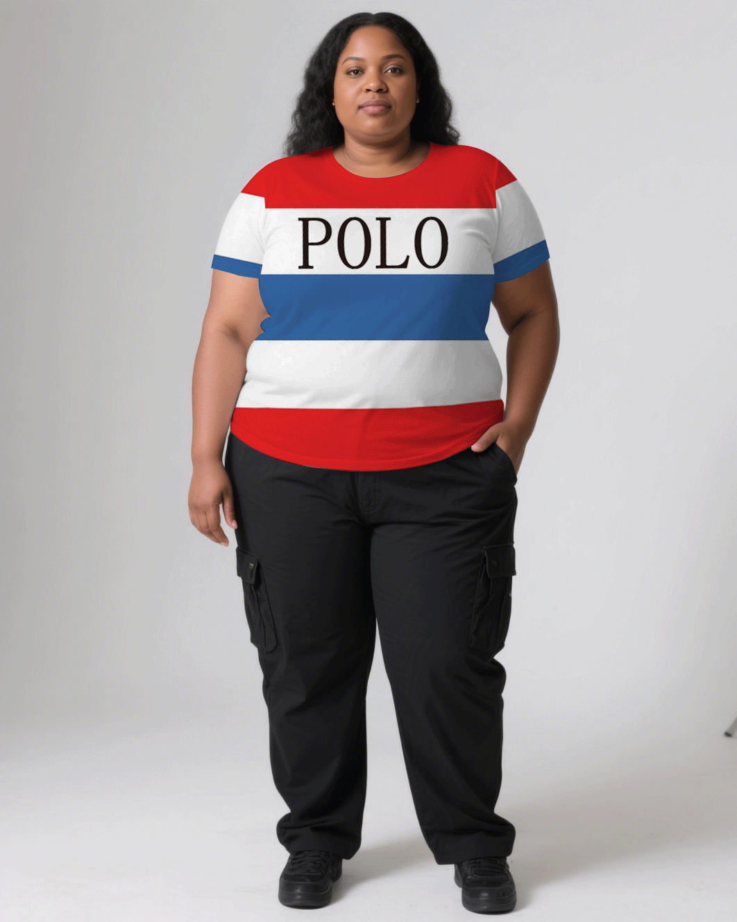 Big & Tall Black White T-Shirt Pants Set for big men view 3