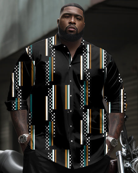 Big & Tall Geometric Graphic Two-piece Set for big men view 2