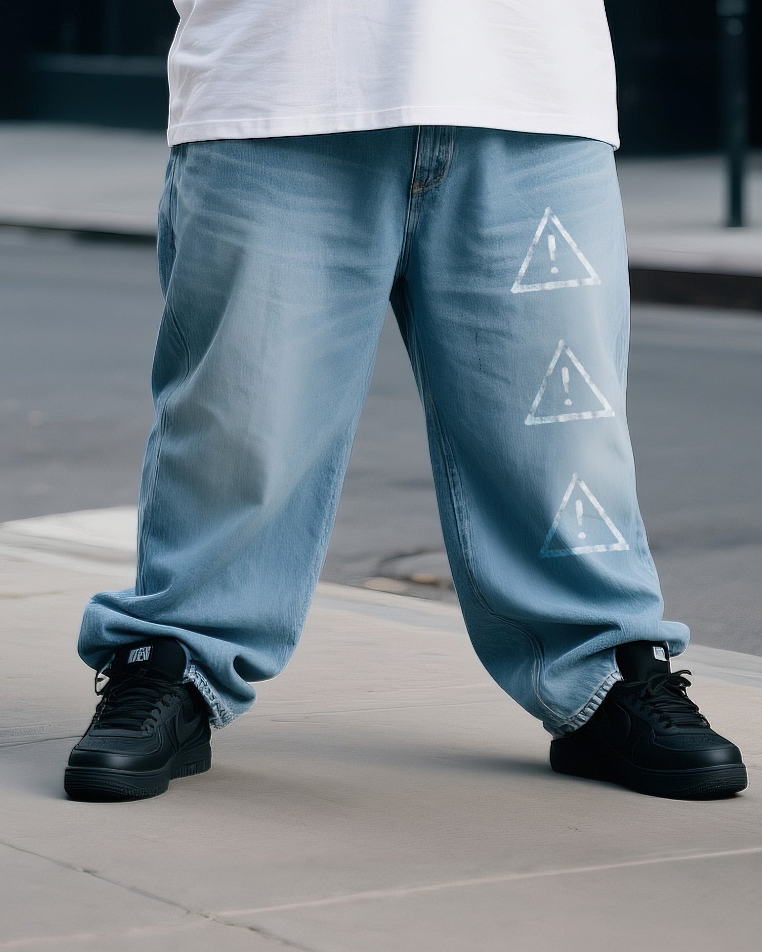 Big & Tall Denim T-Shirt Pants Set for big men view 3