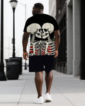 Big & Tall Graphic Skull Two-piece Set for big men view 1