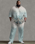 Big & Tall Gradient T-Shirt Pants Set for big men view 1