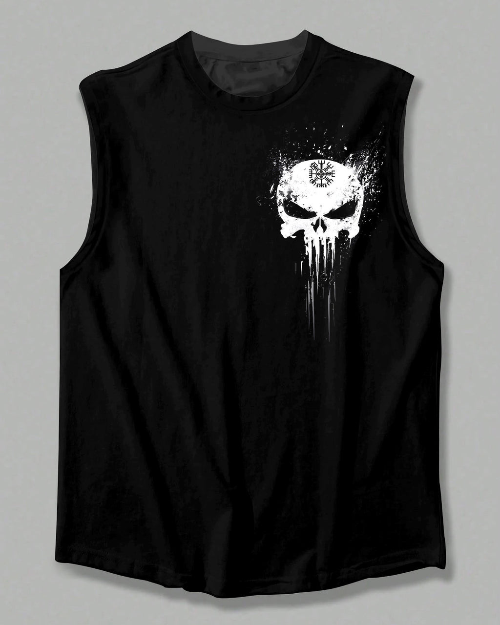 Big & Tall Graphic Splash Ink Skull Men's Clothing for big men view 2