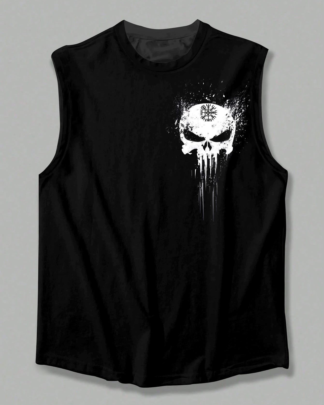 Big & Tall Graphic Splash Ink Skull Men's Clothing for big men view 2