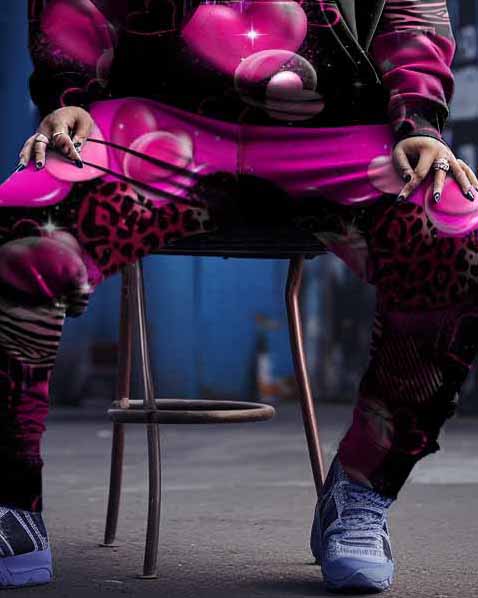 Big & Tall Graffiti Hoodie Sweatpants Set for big men view 3