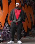 Big & Tall Colorblock Hoodie Sweatpants Set for big men view 1