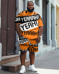 Big & Tall Colorblock Graphic Two-piece Set for big men view 1