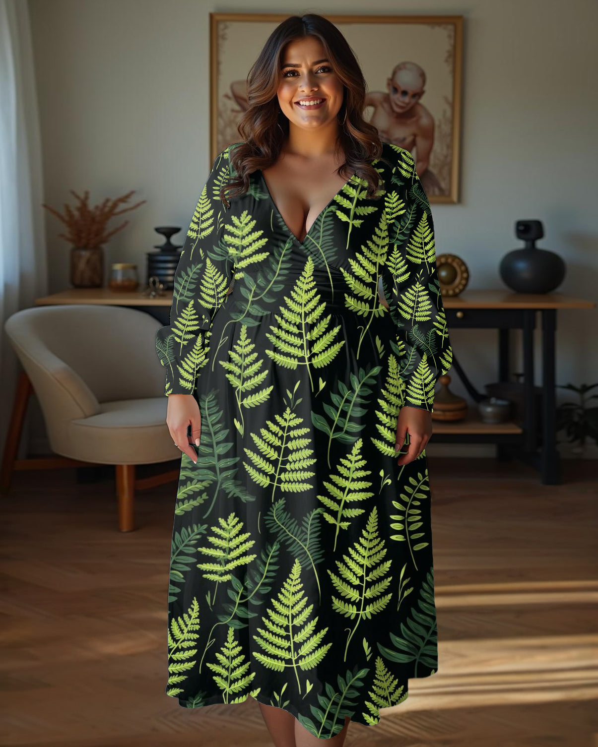 Big & Tall Green Graphic Men's Clothing for big men