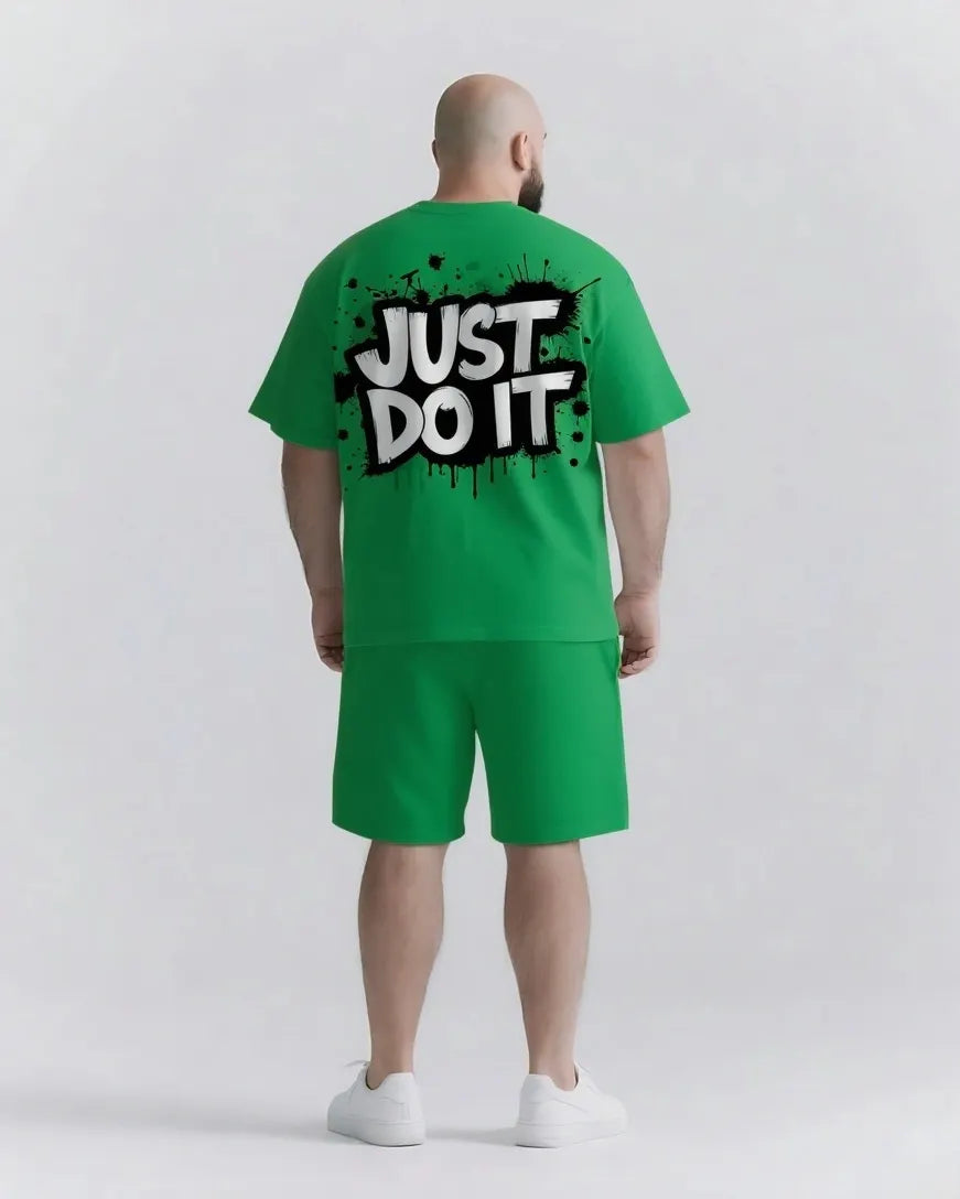 Big & Tall Graphic Streetwear Two-piece Set for big men view 11
