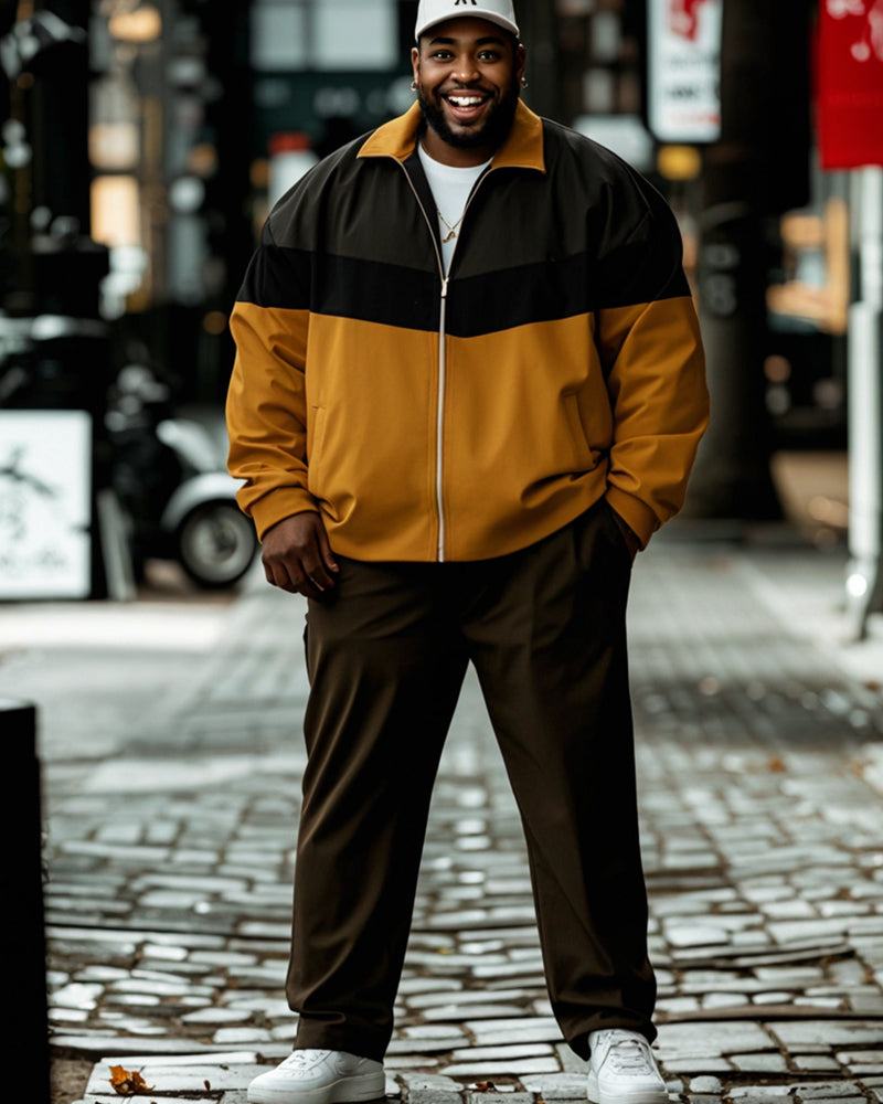 Big & Tall Colorblock Two-piece Set for big men view 1