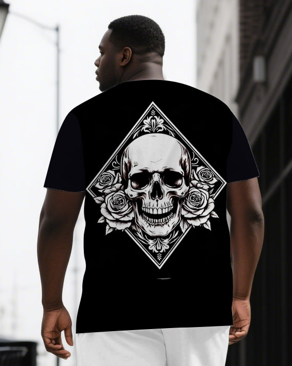 Big & Tall Graphic Skull Two-piece Set for big men view 2