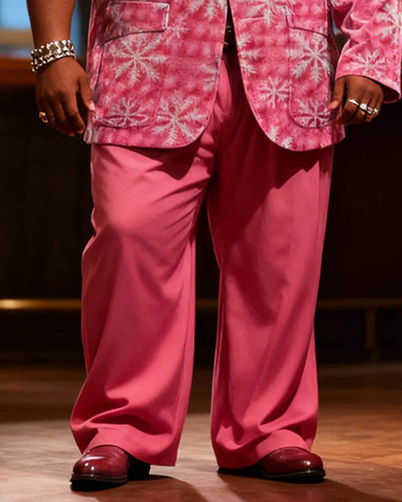 Big & Tall Pink Graphic Two-piece Set for big men view 3
