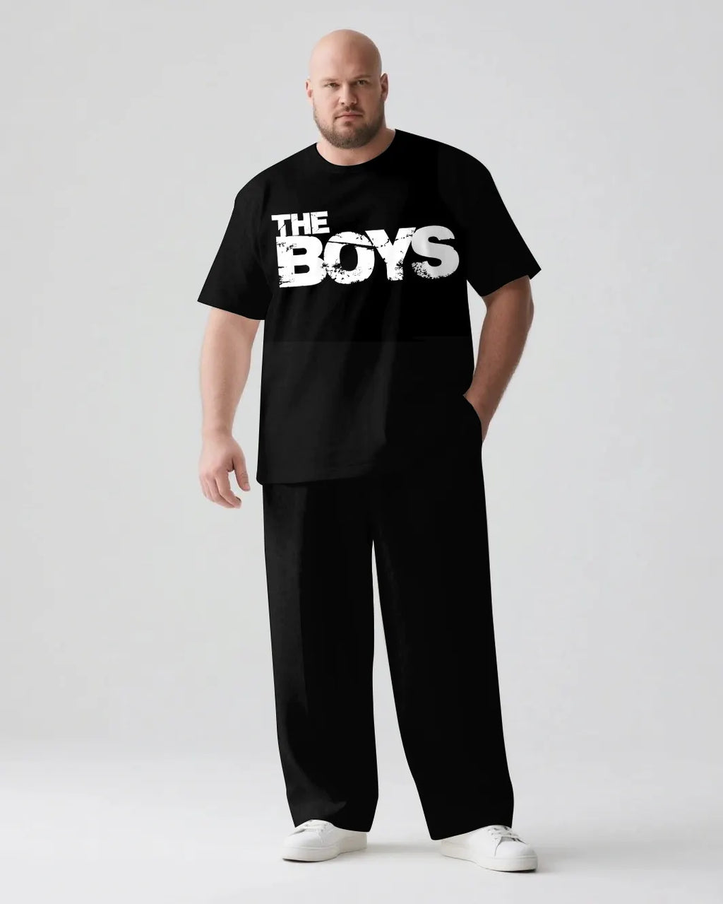 Big & Tall Streetwear Two-piece Set for big men view 2