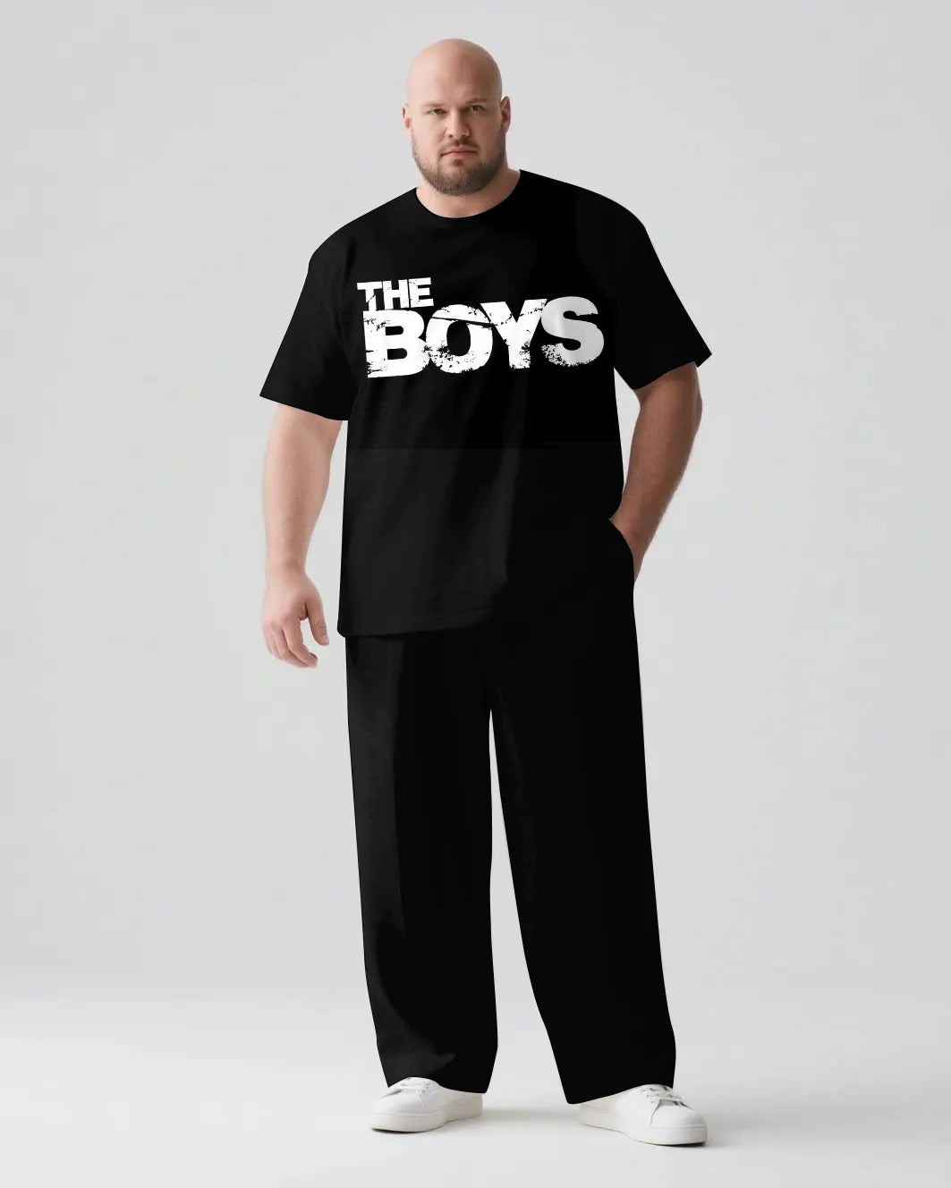 Big & Tall Streetwear Two-piece Set for big men view 2