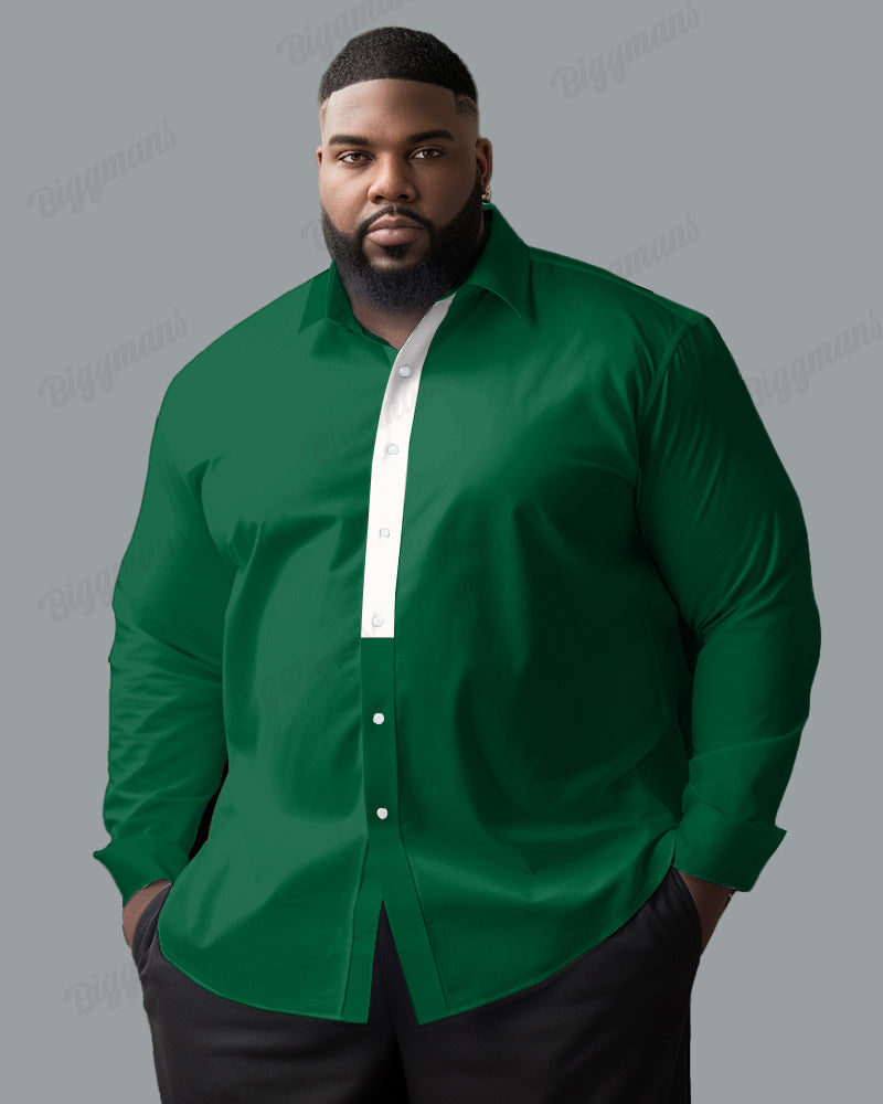 Big & Tall Streetwear Long Sleeve Shirt for big men view 2