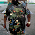 Big & Tall Black Floral T-Shirt for big men